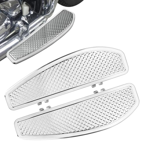 Chrome Driver Rider Anti-Slip Extended Floorboards Foot board for Harley Davidson Touring/Road King/Road Glide/Street Glide/Electra Glide/Ultra 1986-2025, Softail 1986-2017 Models - color: Driver Floor Board-Chrome