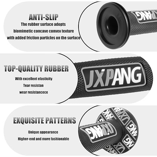 7/8" Motorctcle Handlebar Grips, Non Slip Dirt Bike Hand Handlebar Glue Left & 22mm Right & 24mm Universal for Motercross Most Pit Bike ATV UTVKLX KX EXC XC SX CRF CR YZ WR - color: Style-A-Black