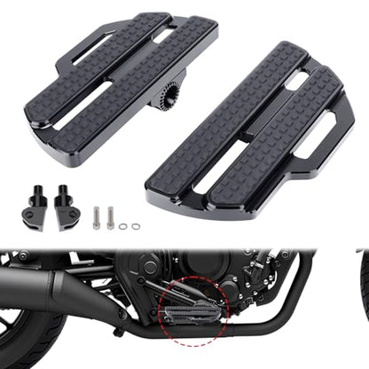 Adjustable Motorcycle Foot Pegs for Honda Rebel 300/500 2017-2025 | Motorcycle Highway Pegs, 360° rotatable with 3 tilt positions, CNC aluminum corrosion-resistant, bolt-on install