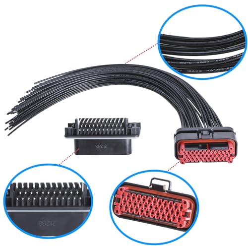 35 Pin ECU Connector Plug Kit, Female ECU Connector Wiring Harness + ECU Male Connector Socket for Automotive RV Truck Computer