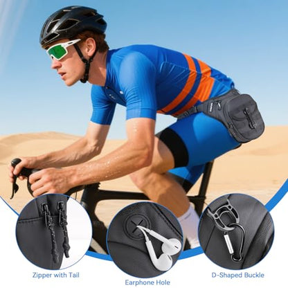 MOSISO Thigh Bag, Motorcycle Leg Bag for Men Women, Universal Expandable Multifunctional Storage Pouch Tactical Water Resistant Drop Leg Bag for Outdoor Sports Cycling Hiking Fishing Climbing, Black