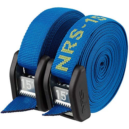 NRS 9' Buckle Bumper Strap Pair Iconic Blue - color: Iconic Blue, size: 9'