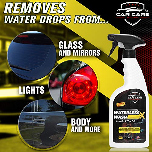 Waterless Wash X-Car Detailing, 16oz Spray | Quick Detailer, For Any Vehicle, Wash Without Water, Spray On & Wipe Off, Use Anywhere - size: 16 Ounce (Pack of 1)