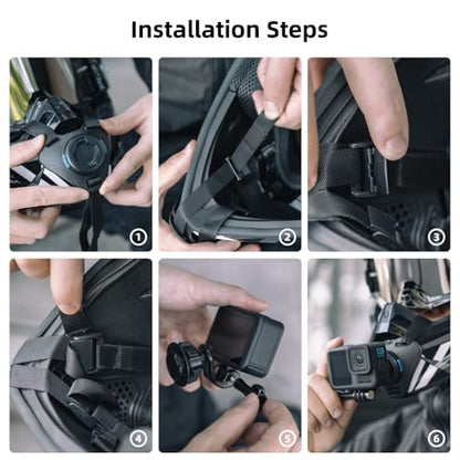 Magnetic Quick Release Motorcycle Dirt Bike Bicycle Strap Holder Clamp Mounts Compatible with Go Pro Hero 13,12,11,10, 9, 8, 7,DJI Osmo Action 2,3,4,5 pro,AKASO and Most Action Cameras - color: Adjustable Version