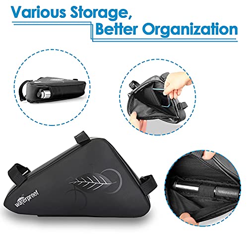 WOTOW Bike Tire Repair Tool Kit, Waterproof Frame Storage Bag & Mini Bike Pump & 16 in 1 Multitool & Bicycle Tyre Lever Patch Portable Repair Tool Accessories Set for Road Mountain BMX Cycling - style: 16 in 1 Multitool