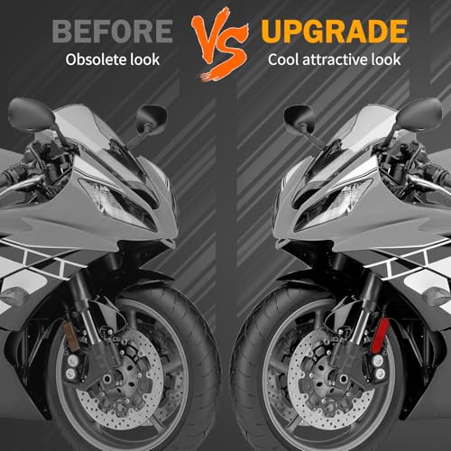 Universal Motorcycle Reflectors Red Safety Reflector Reflective Sticker Compatible with Bike, Bicycle, Trailer, Cars, Trucks, Boat, ATV, Dirt Bike, Driveway
