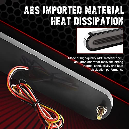 100 LED Trailer Tail Lights, 2835SMD Bright LED Stop/Brake/Sequential Turn Signal Light Bar, Waterproof, DC12-30V - color: Amber&Red