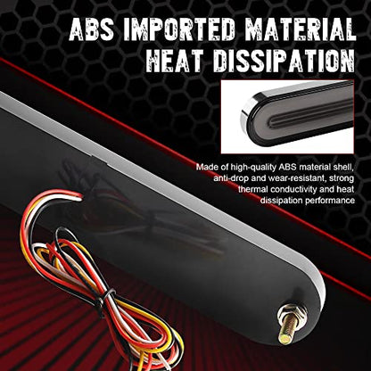 100 LED Trailer Tail Lights, 2835SMD Bright LED Stop/Brake/Sequential Turn Signal Light Bar, Waterproof, DC12-30V - color: Amber&Red