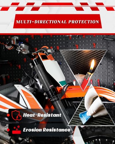 JFG RACING Motorcycle Carbon Fiber Fork Wrap Boots, 140mm, Front Shock Covers Gaiters Guard Protector for Most Dirt Bike, Motorcycles, 2 PCS - size: Length: 140mm