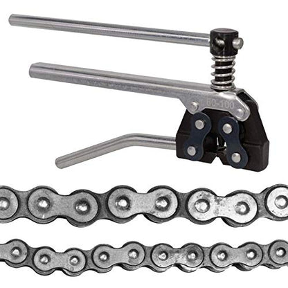 #60-100 Roller Chain Breaker Splitter Detacher Cutter Tool for 60 80 100 12B 16B 20B C2040 C2042 C2050 C2052 A2040 A2050 Roller Chain Fit for Motorcycle Bicycle Go Kart ATV Chains Replacing