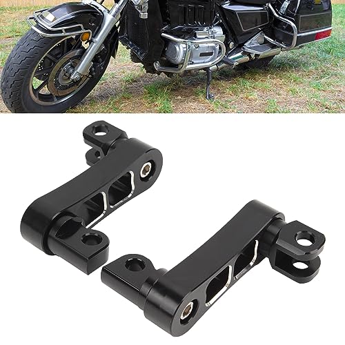 Foot Peg Highway Bracket Adjustable Foot Peg Extension Bracket Compatible with Motorcycles for Riders and Passengers - color: Black and White