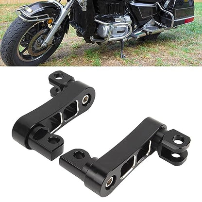 Foot Peg Highway Bracket Adjustable Foot Peg Extension Bracket Compatible with Motorcycles for Riders and Passengers - color: Black and White