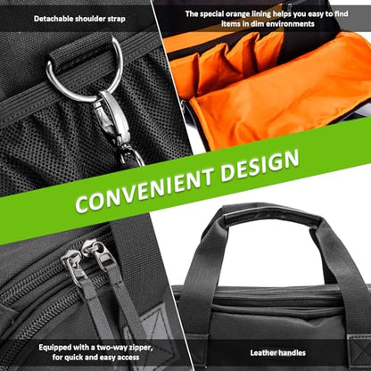 Mofun Saddlebag Liner Bags Hard Saddle Liner bag Organizer With Red Compatible with Harley Touring Street Road Electra Glide Road King 1993-2025, 2 Bags - style: Black With Orange Liner