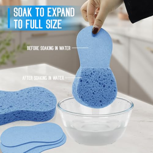 3PCS Car Wash Sponge, Heavy Duty Car Sponges for Washing, Car Accessories Large Sponges for Cleaning, Automotive Cleaning Supplies, Eco Friendly Sponge (7.68 x 3.74 x 1.38 Inch), Blue - color: Blue