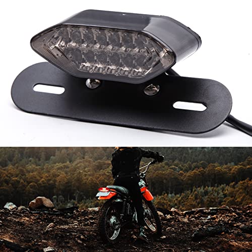DREAMIZER Waterproof Square Trailer Lights kit, ABS Red Brake Stop Tail Running License LED Light Lamp Compatible With Sportster 883 1986-2020 - color: Black