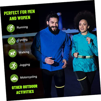 2pcs Reflective Cycling Trouser Clips Bike Leg Bands for Enhanced Visibility Professional Riding for Night Cycling and Exercise