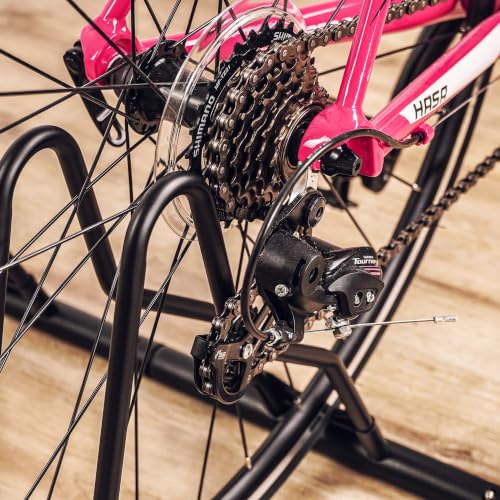 CyclingDeal Bicycle Floor Parking Rack Stand - for Mountain MTB Road Bike - Indoor Home Garage Storage - Classic 3 Bikes - size: 3 Bikes, style: Classic
