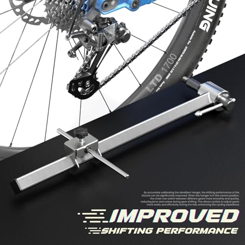 Derailleur Hanger Alignment Tool – Bicycle Rear Derailleur Hanger Gauge for 20"-29" Wheels – 304 Stainless Steel Wheel Alignment Tool for MTB, Road Bikes, UDH, Bike Repair and Maintenance