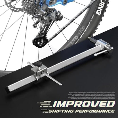 Derailleur Hanger Alignment Tool – Bicycle Rear Derailleur Hanger Gauge for 20"-29" Wheels – 304 Stainless Steel Wheel Alignment Tool for MTB, Road Bikes, UDH, Bike Repair and Maintenance