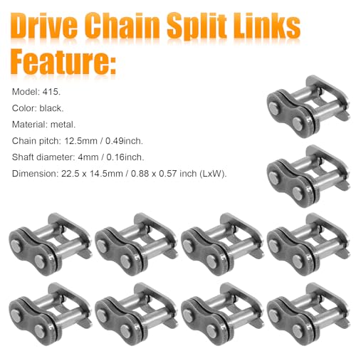 415H Chain 110 Link Chain Breaker Tool Heavy Duty for 49cc 50cc 60cc 70cc 80cc 2-stroke 4-stroke Engine Motorcycle Mower ATV Dirt Bike Mini Bike 415H-110L