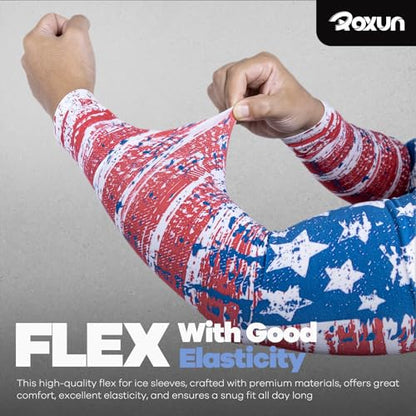 ROXUN Arm Sleeves, Cooling UV Sun Protection Sports Compression for Men/Women - color: 2 Pairs Argentina Flag