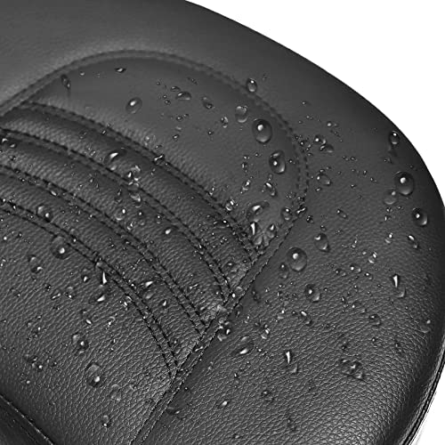 Adjustable Front Driver Rider Backrest Pad Plug-In Back Rest With Pocket Mounting Kit Compatible With Indian Chief Chieftain Roadmaster Springfield 2014-2025(Not for Indian Chieftain PowerPlus) - color: Black-Striated