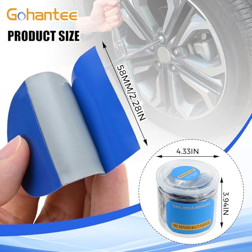 80Pcs 58mm Tire Repair Patch, Tube Patch Repair Kits Cold Patch Tubeless Patches 58mm Car Round Natural Rubber Tire Tyre Puncture Repair Patch for Automobile Truck Motorcycle Bike Inner Tire