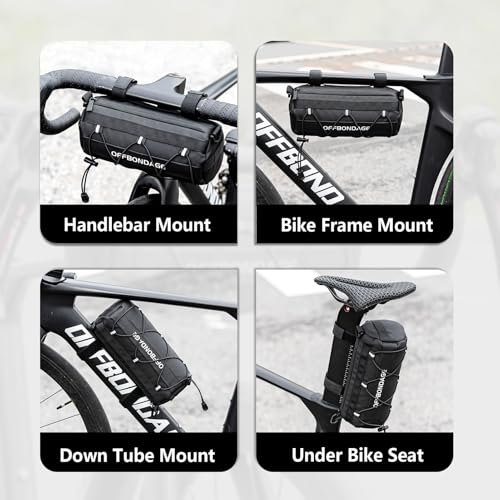 Bike Handlebar Bag for Bicycle Front Storage Bag Waterproof Shoulder Bag with Shoulder Strap for Road Mountain Bike Bikepacking