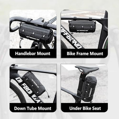 Bike Handlebar Bag for Bicycle Front Storage Bag Waterproof Shoulder Bag with Shoulder Strap for Road Mountain Bike Bikepacking
