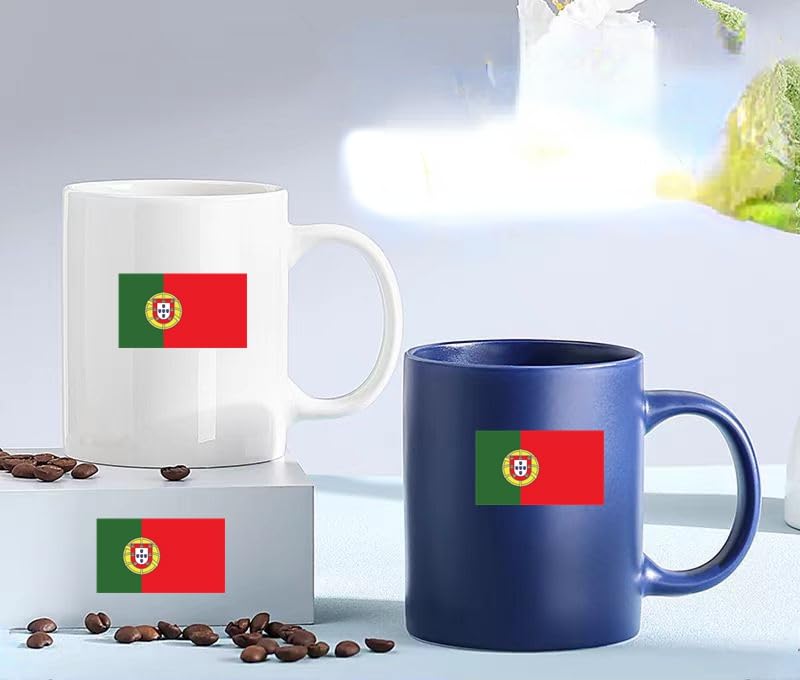 4 PCS Flag Stickers - Portugal Flag Stickers Decals for Cup Computer Laptop Car Bumper Window Helmet Musical Instrument with Smooth Surface - size: Portugal