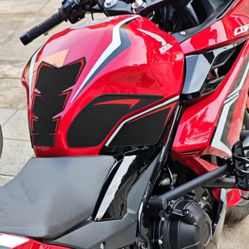 Motorcycle Tank Traction Pad Side Gas Knee Grip Protective Sticker Protector for Honda CBR500R CB500F 2019-2023 pad (red) - color: （19-23red）