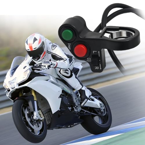Universal 7/8'' 22mm Motorcycle Handlebar Switch with Turn Signal Headlight Horn Function Compatible for Pit Dirt Bike Scooter ATV