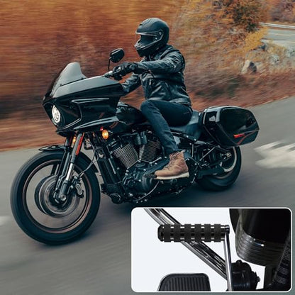 Motorcycle 3.8" Extended Shifter Peg, Heel Toe Shifter Pegs Fit For Harley Davidson Sportster FL Softail Touring Street Glide Road Glide Road King Trike Dyna, Black - size: Black-1pcs
