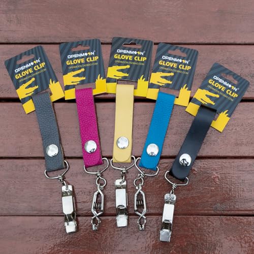 OPENMOON Glove Leather Clips (Blue) - color: Blue