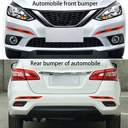 2 PCS Car Strong Reflective Stripe Stickers,Reflective Safety Warning Stripe Stickers for Car,Truck,Motorcycle(Red) - color: Red
