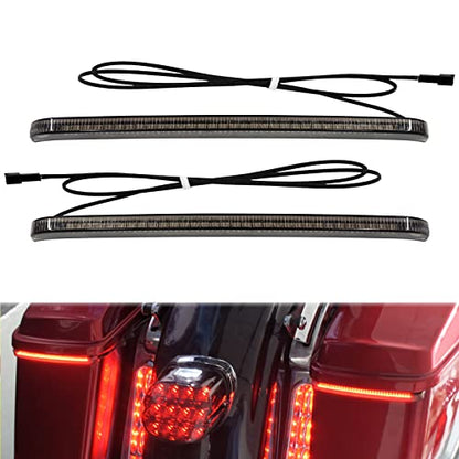 Motorcycle LED Saddlebag Tail Light Running Brake Sequential Turn Signal Lamp Fit for Harley Touring Street Gilde Road King Road Gilde Electra Glide Ultra Limited 2014-2023 Smoked Lens - color: Smoked Lens
