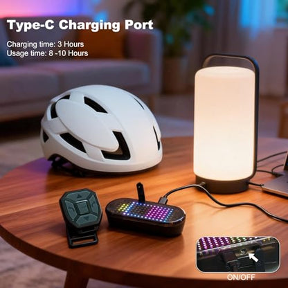 JDBMAOYE Helmet Light – Rechargeable LED Bicycle Helmet Warning Light, Suitable for Motorcycles, Scooters, Snowmobile Helmet Light, High Visibility, Lightweight, for Helmets