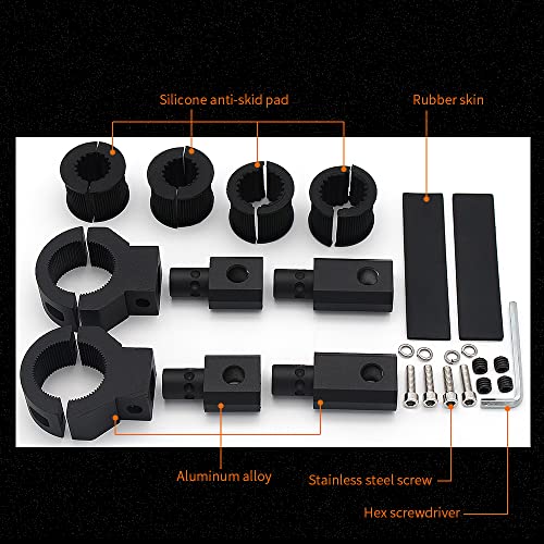 LED Mini Lights Bar Mounting Bracket Clamp Kits 360 Degree 0.75" 1" 1.25" 2Pcs Vertical Bar Tube Clamp Roof Roll Cage Holder Universal Clamp Bracket fit for Motorcycle Crash Bar Guard ATV UTV