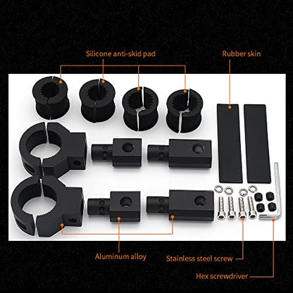 LED Mini Lights Bar Mounting Bracket Clamp Kits 360 Degree 0.75" 1" 1.25" 2Pcs Vertical Bar Tube Clamp Roof Roll Cage Holder Universal Clamp Bracket fit for Motorcycle Crash Bar Guard ATV UTV