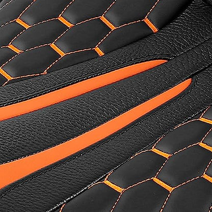 C.C. RIDER Gel 2 Up Rider Driver&Passenger Seat Fit for Harley Touring Road King Street Glide Electra Glide Tri 2009-2023 - color: GEL Seat-Orange