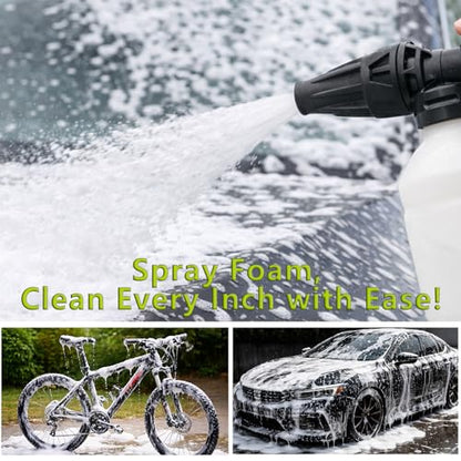 Magnetic Attachment Cleaning Kit for Portable Pressure Washers Includes Foam Sponge Head, Stiff Bristle Brush, Soap Dispenser and Quick-Connect Adapter for Car, Outdoor & Home Use - style: Magnetic Cleaning Kit