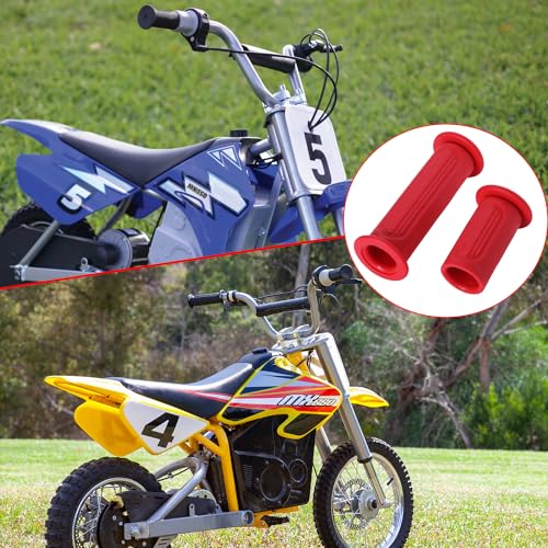 KAMIER Handlebar Grips for Razor MX350 MX400 MX650 MX500 SX500 Mcgrath Dirt Bike E325 E300 E200 E100 Pocket Mod Electric Scooter Dirt Quad 4 Wheeler RSF650 Off Road Motocross Mini Pocket Bike Parts - color: red