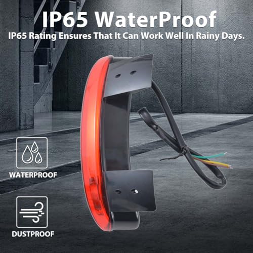1PC Motorcycle Tail Light Chopped Rear Fender Edge LED Brake Light License Plate Light Stop Running Light for XL 883N 1200N XL1200V XL1200X (Red Shell) - size: NO.1-Red Shell