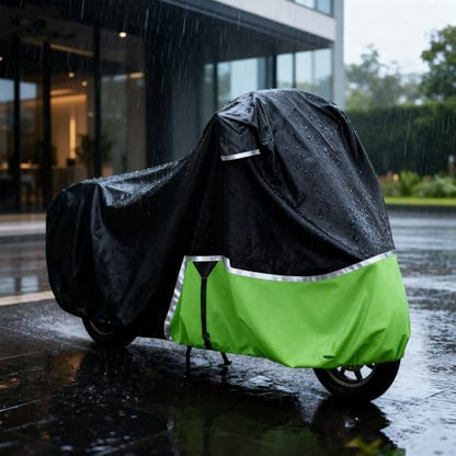 Waterproof Motorcycle Cover Replace for Kawasaki Vulcan 650 900 1500 and Eliminator 450 Cruiser Without Trunk Models,420D Oxford Cloth Motorcycle Cover for Snow Rain Dust Protection (Vulcan)