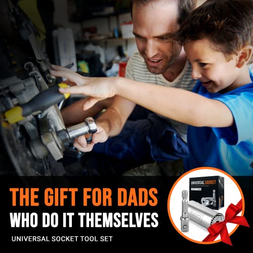 RAK Super Universal Socket Tool, 7-19mm Universal Socket Wrench Set, Gator Grip with Power Drill Adapter Set, Valentine's Day Gift, Ideal Cool Gadgets for Birthday Gifts for Men Dad Husband - style: Universal Socket