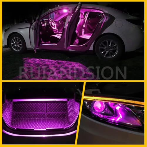 Ruiandsion 1156 Light Bulbs 2pcs 6V 1156 BA15S LED Bulbs RV Lights Pink 5050 12SMD for Back Up Reverse Turn Signal Tail Lights,Non-polarity - color: Pink, size: 1156/BA15S
