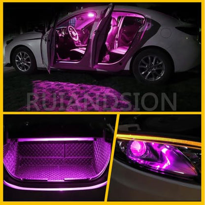 Ruiandsion 1156 Light Bulbs 2pcs 6V 1156 BA15S LED Bulbs RV Lights Pink 5050 12SMD for Back Up Reverse Turn Signal Tail Lights,Non-polarity - color: Pink, size: 1156/BA15S