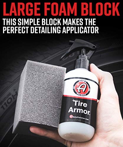 Adam's Polishes Block Applicator (10 Pack) Trim Dressing & Tire Shine Applicator Pad for Car Detailing | Reusable & Customizable Durafoam | for Use After Car Wash Wheel Cleaner - size: 10 Pack