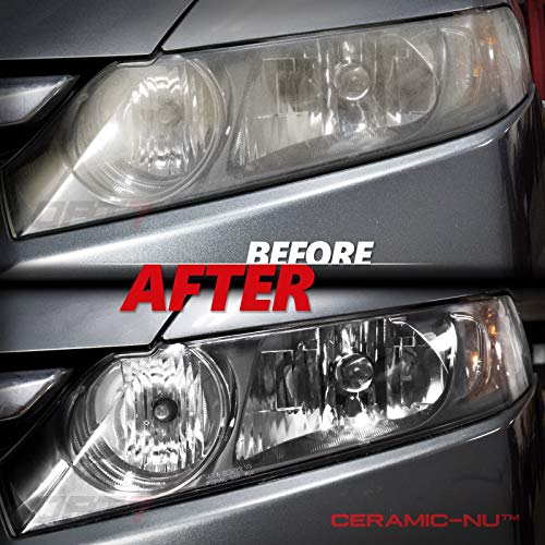 OPT7 Headlight Restoration Kit with Exclusive Ceramic Nu Coating - Professional Detailers Grade - Lens Polisher Drill Set