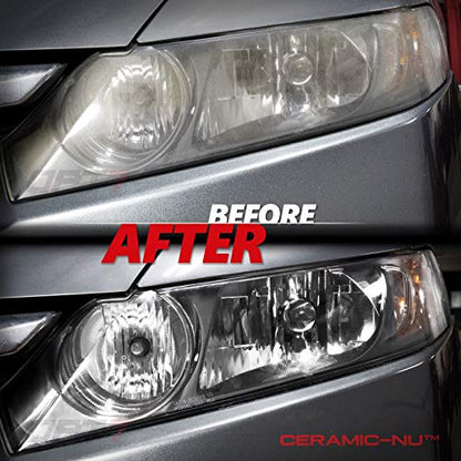 OPT7 Headlight Restoration Kit with Exclusive Ceramic Nu Coating - Professional Detailers Grade - Lens Polisher Drill Set